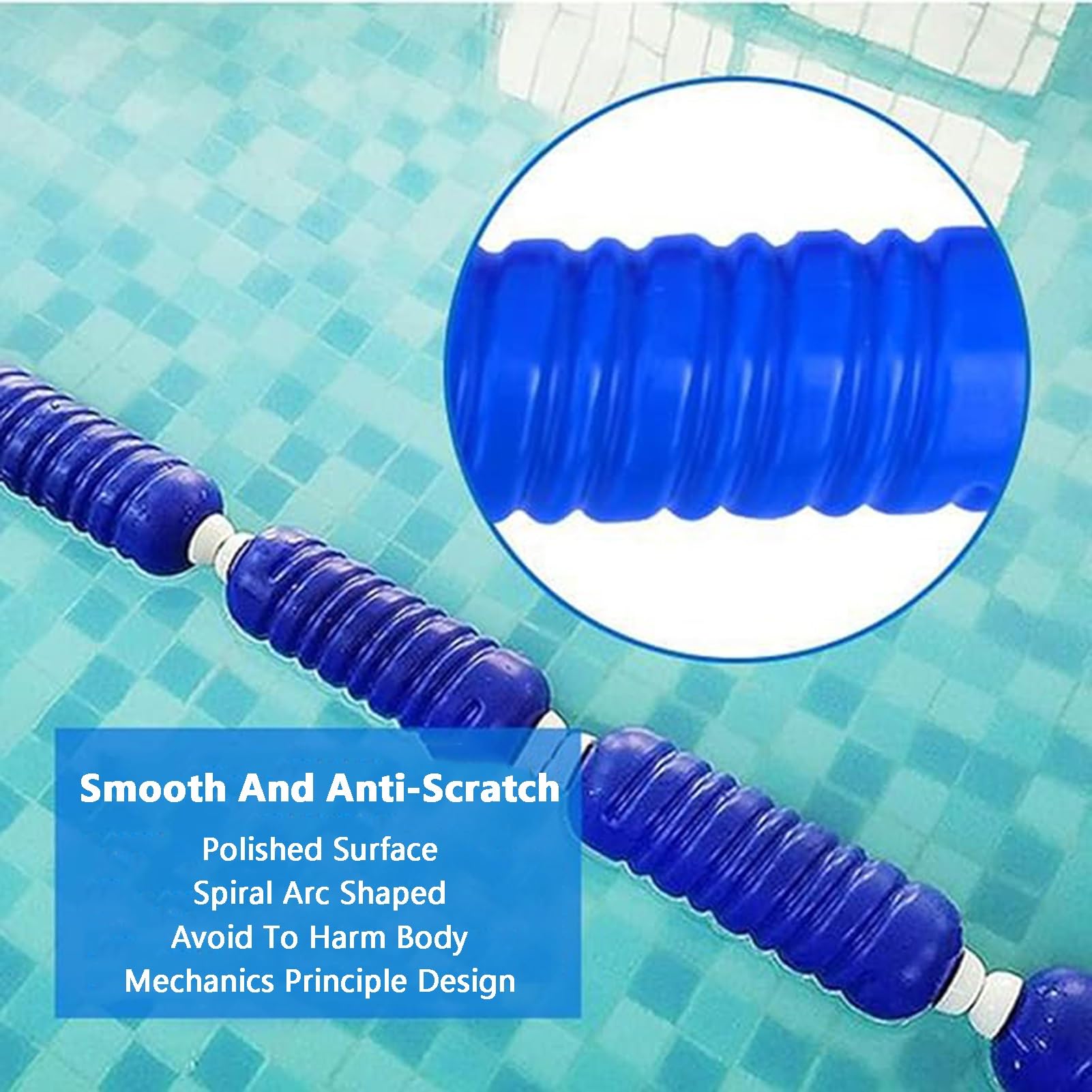 Generico Corda divisoria Galleggiante per Piscina da 3,3-82 Piedi - Linea di Sicurezza Anti-Onda in Nylon Resistente per l'allenamento al Nuoto, Accessorio Ideale per Piscina per Bambini e Adulti