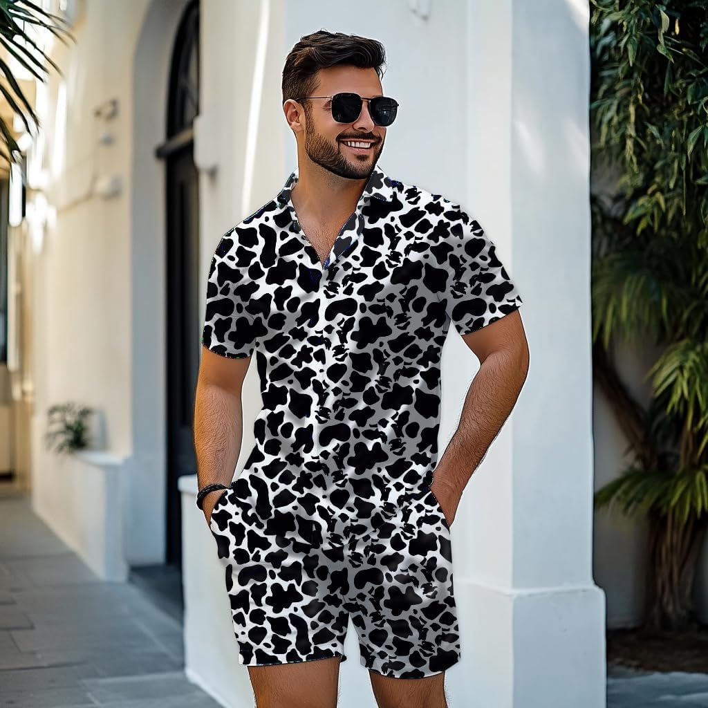 Men's Hawaiian Shirt and Short Set