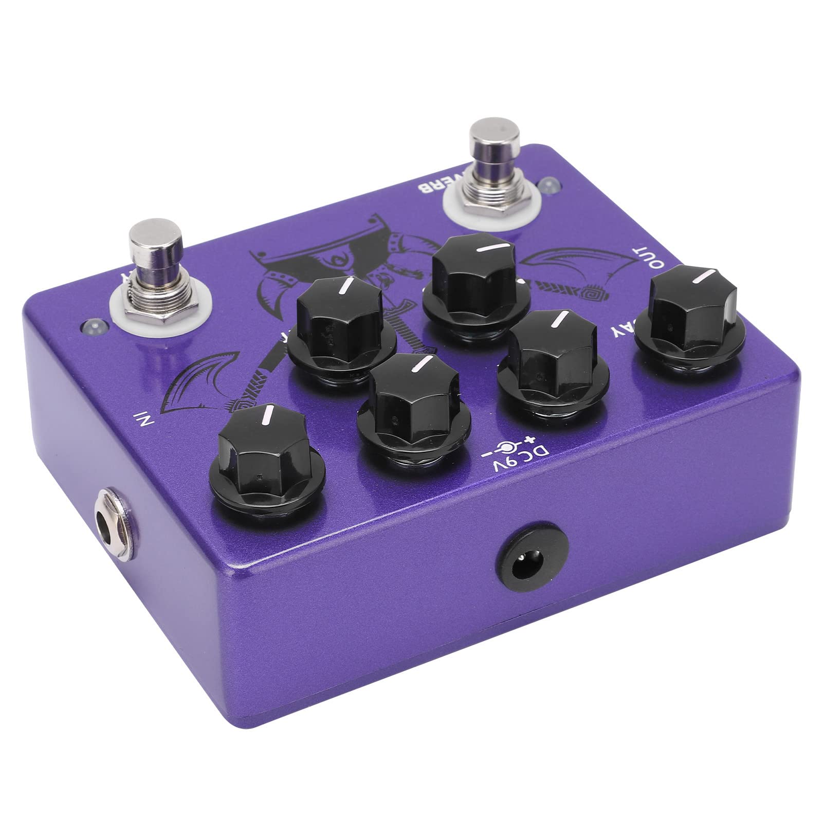 Efekt Gitarowy Reverb Digital Delay dla Urzekających Występów, True Bypass Pojedyncze Akcesorium dla Muzyków i Graczy na Każdym Poziomie Purple Metal