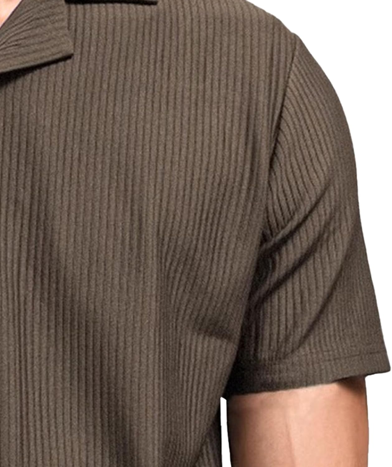 Men Notched Lapel Casual Knitted Shirts Single Breasted Loose Trendy Young T Shirt Summer Trendy Cardigan Tops