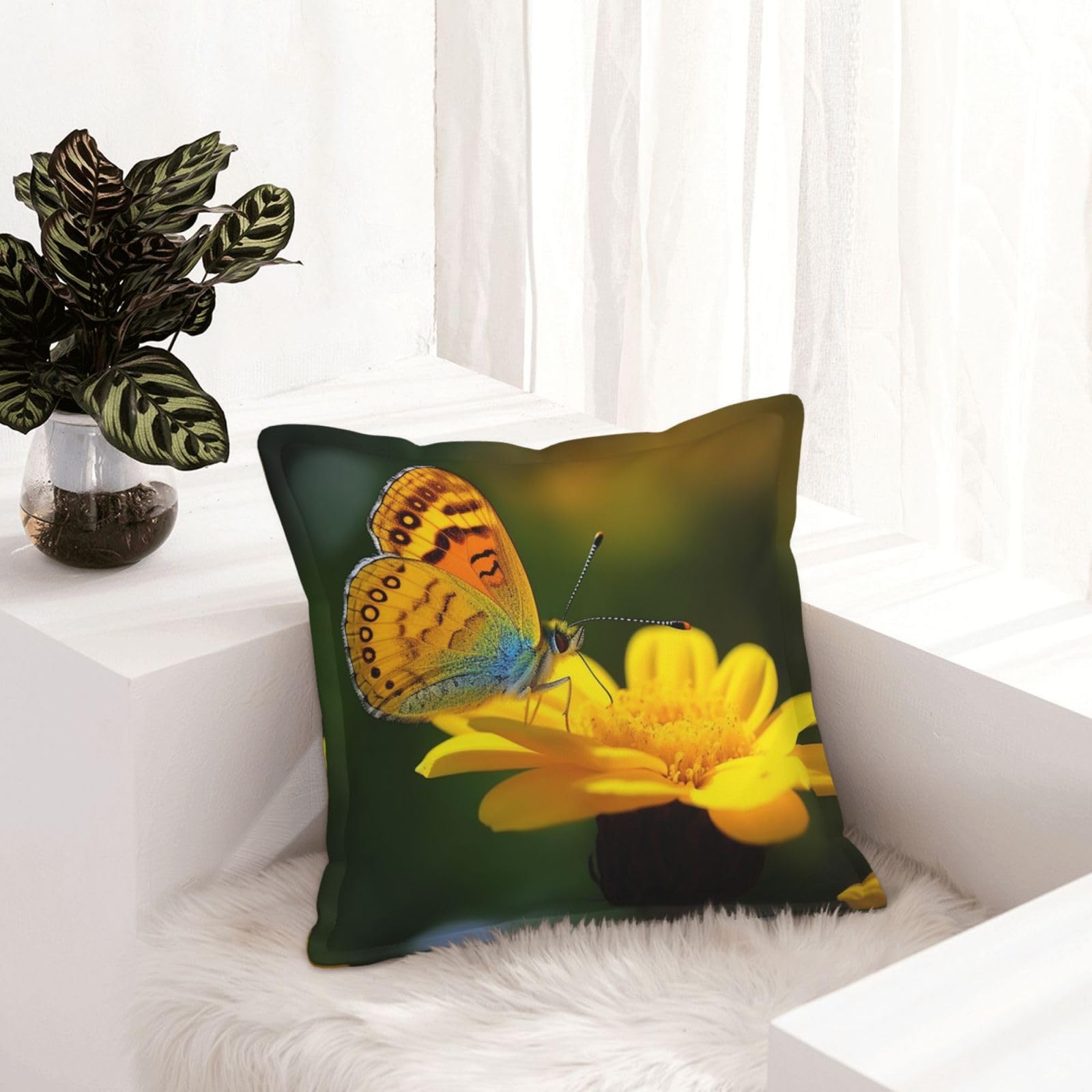 Housse de coussin lavable en similicuir jaune pour protéger votre canapé