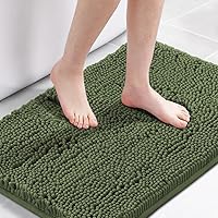 Vista 16 de H.VERSAILTEX - Tapete de baño antideslizante de felpilla, lavable a máquina, con microfibras suaves que absorben el agua, 20 pulgadas de ancho x 32