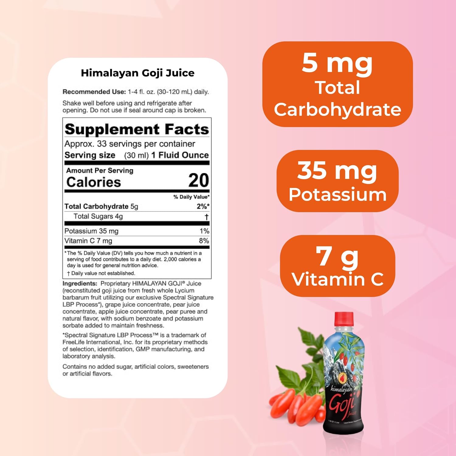 Youngevity Himalayan Goji Berry Juice – Premium Quality 100% Natural Goji Juice – Vitamin and Antioxidant Rich Superfruit Supplement – No Added Sugar, Flavours, Additives (1 Liter) (1 Liter (Pack of 4))