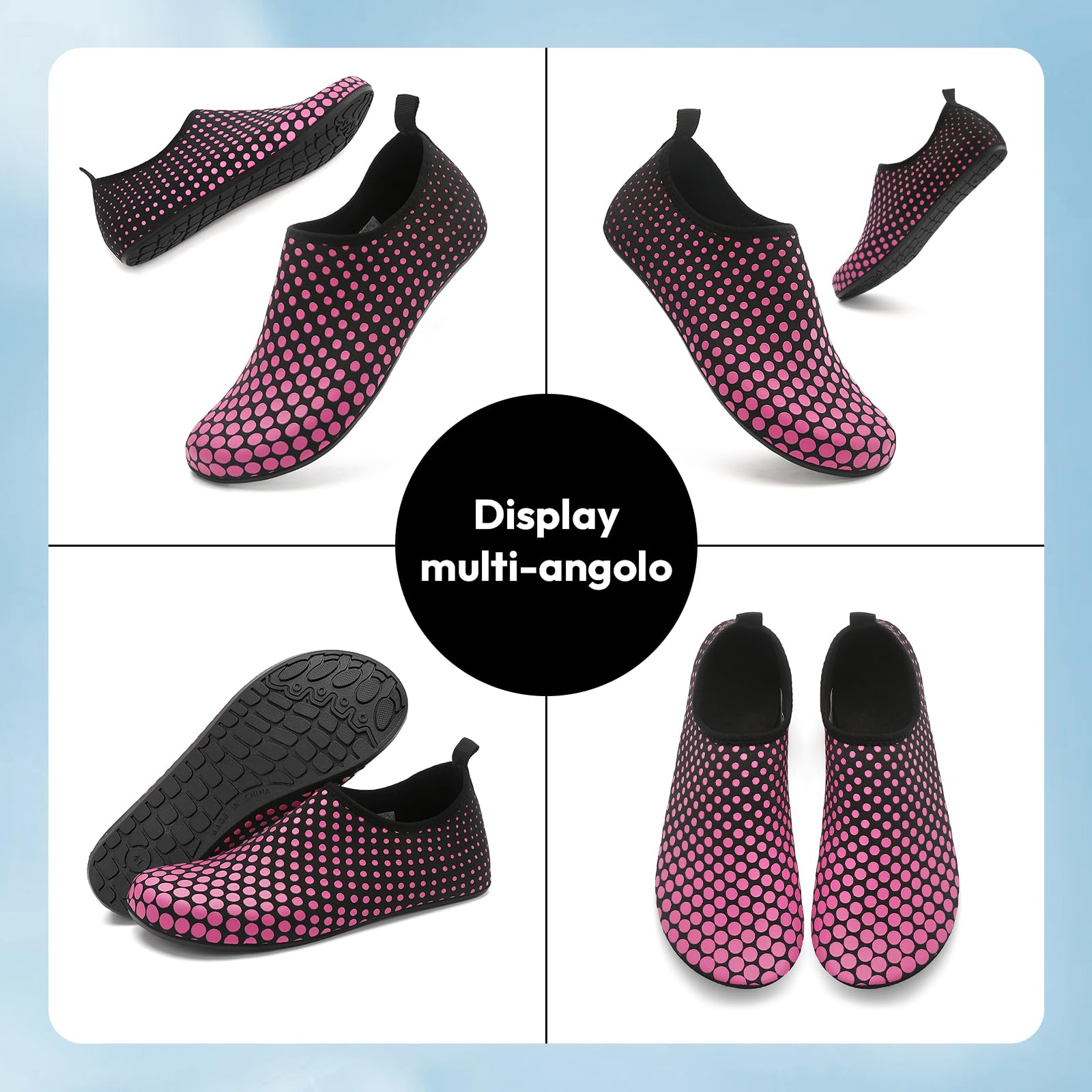 Donna Uomo Scarpe da Scoglio Scarpe da Immersione Antiscivolo Water Shoes Scarpe da Acqua per Spiaggia Surf Bagno Snorkel Yoga Sport Acquatici Gr.34-47 EU