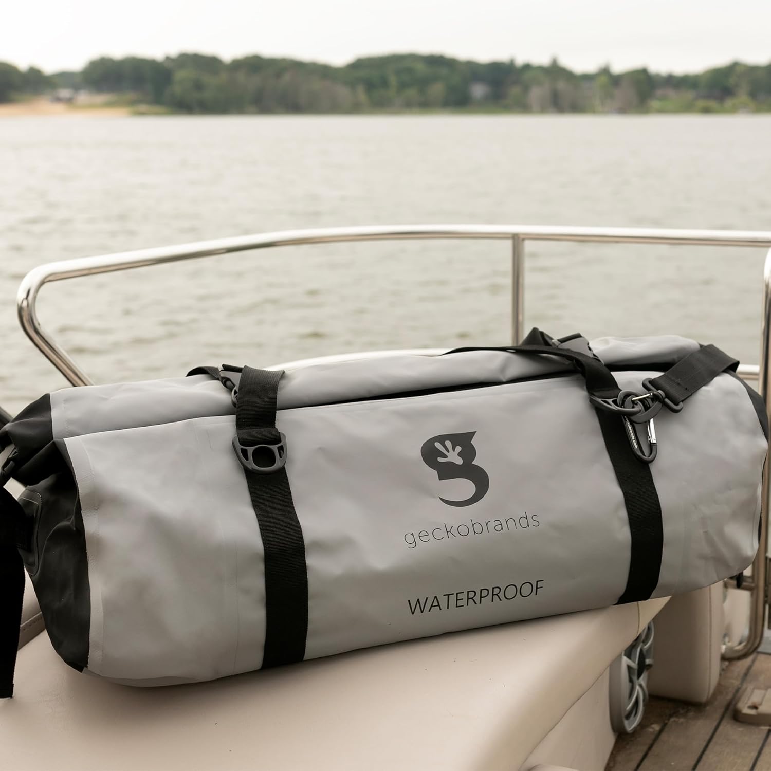 geckobrands Waterproof 50L PVC Duffel – Durable Roll Top Bag for Extreme Conditions