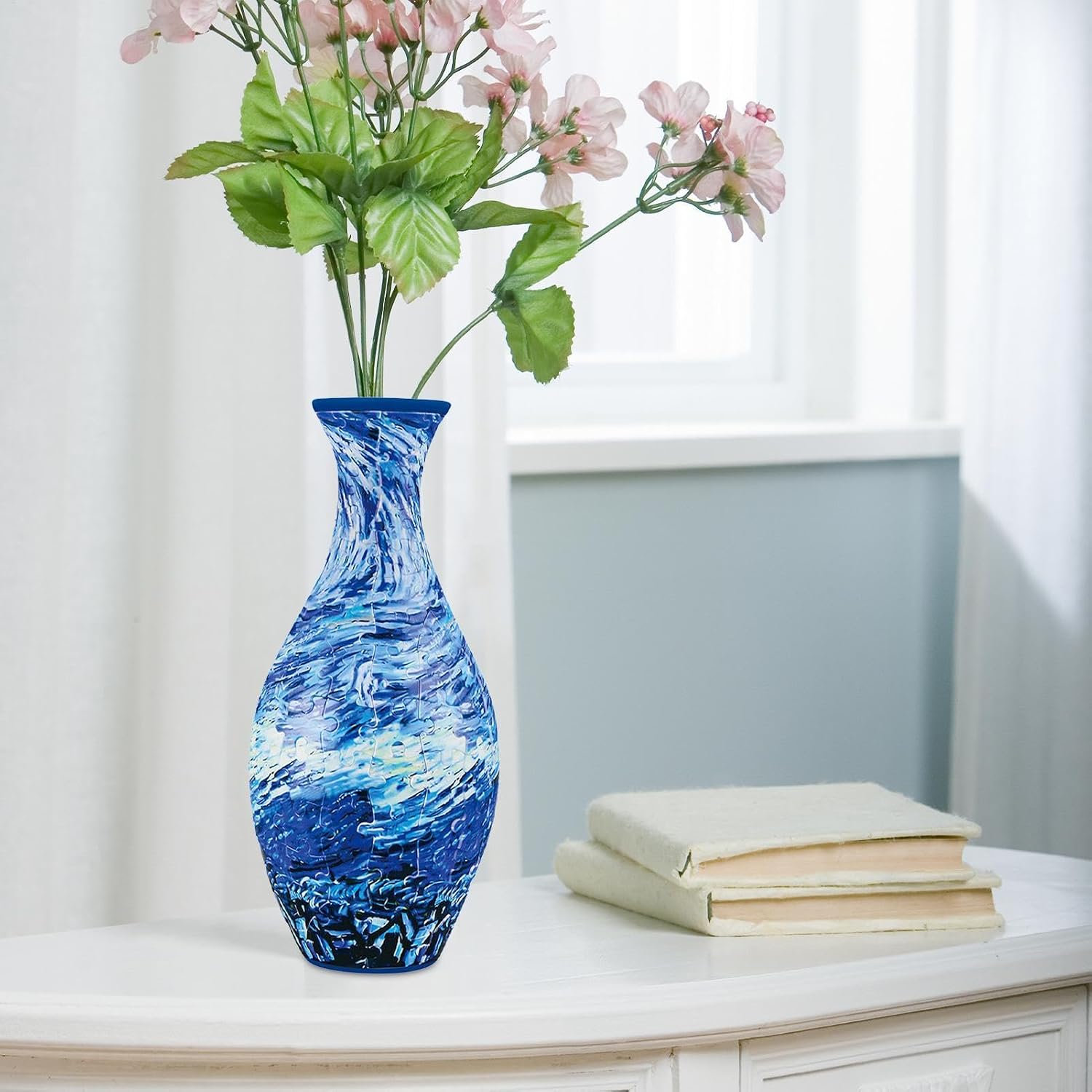 Vase, Curved Puzzle Vase, Jigsaw Puzzle Flower Vase, Puzzle Planter, Flower Vase Puzzle, Jigsaw Vase, Flower Planter Puzzle, Decorative Vase Puzzle for Housewarming Vase Gift