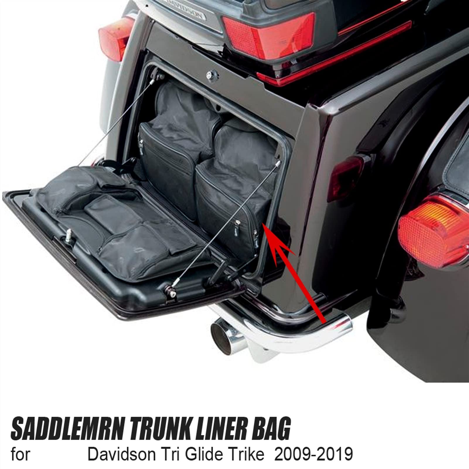 Sacoches De Moto Sac De Revêtement De Coffre Sacs De Bagages pour Harley Davidson Tri Glide Ultra FLHTCUTG 2020 2019 2018 2017 2016 2014 Décorer