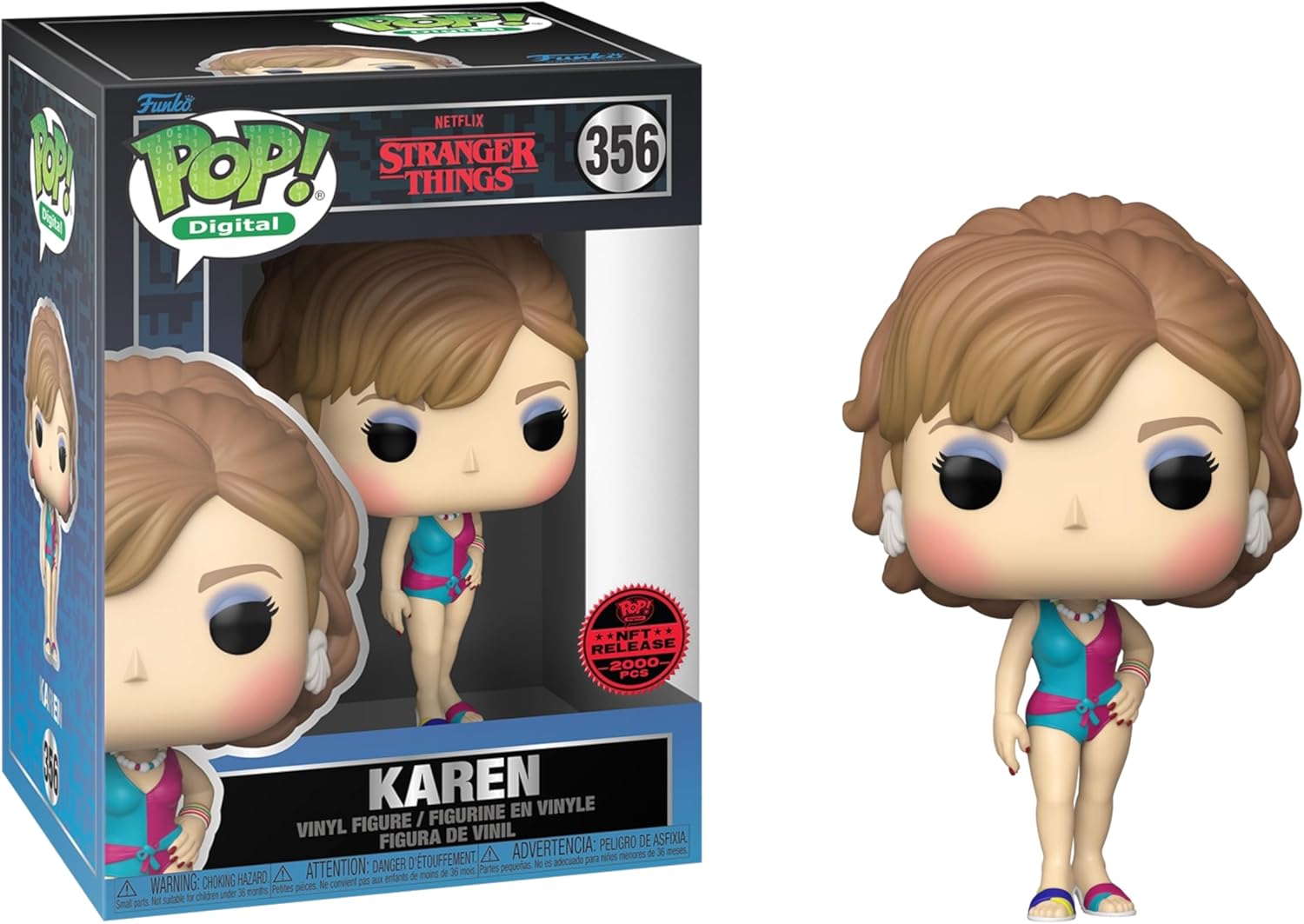 Funko Pop! Digital Stranger Things Karen Vinyl Figure #356, NFT Legendary, Limited 2000 Pieces