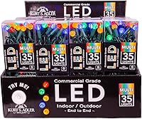 Vista 1 de Kurt S. Adler UL 35 Multicolor G12 Juego de luces LED de alambre verde, 17.6 pies