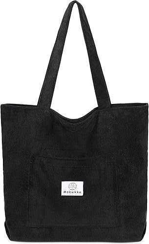 Makukke Corduroy Totes Bag Women - Shoulder Hobo Bag Handbags Crossbody Bag Big Capacity Shopping Purses
