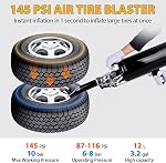 3.2Gal/12L Tire Bead Seater, 145 PSI Portable Tire Inflator, Handheld Trigger Seating Inflator for Tractor, Truck, ATV, Car & Auto Repair, Black