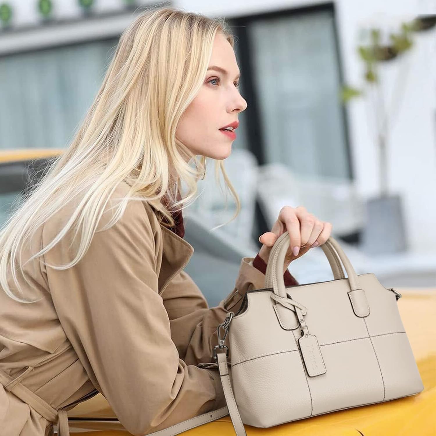 Kattee Genuine Leather Handbags for Women, Soft Hobo Satchel Shoulder Crossbody Bags Ladies Purses - Image 9