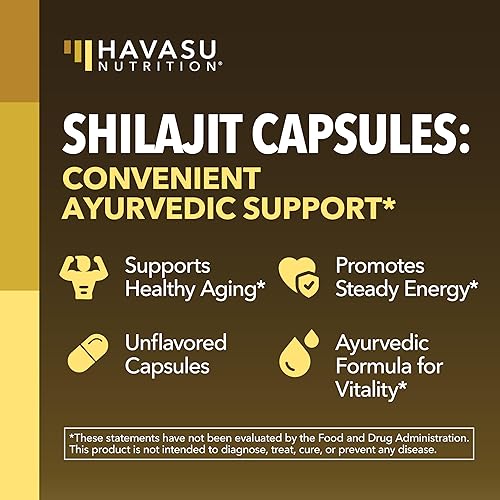 Miniatura 4 de Shilajit Cápsulas para hombres y mujeres  1000 mg de extracto de Shilajit (estandarizado al 20% de ácido fúlvico)  60 unidades  Suplemento Shilajit