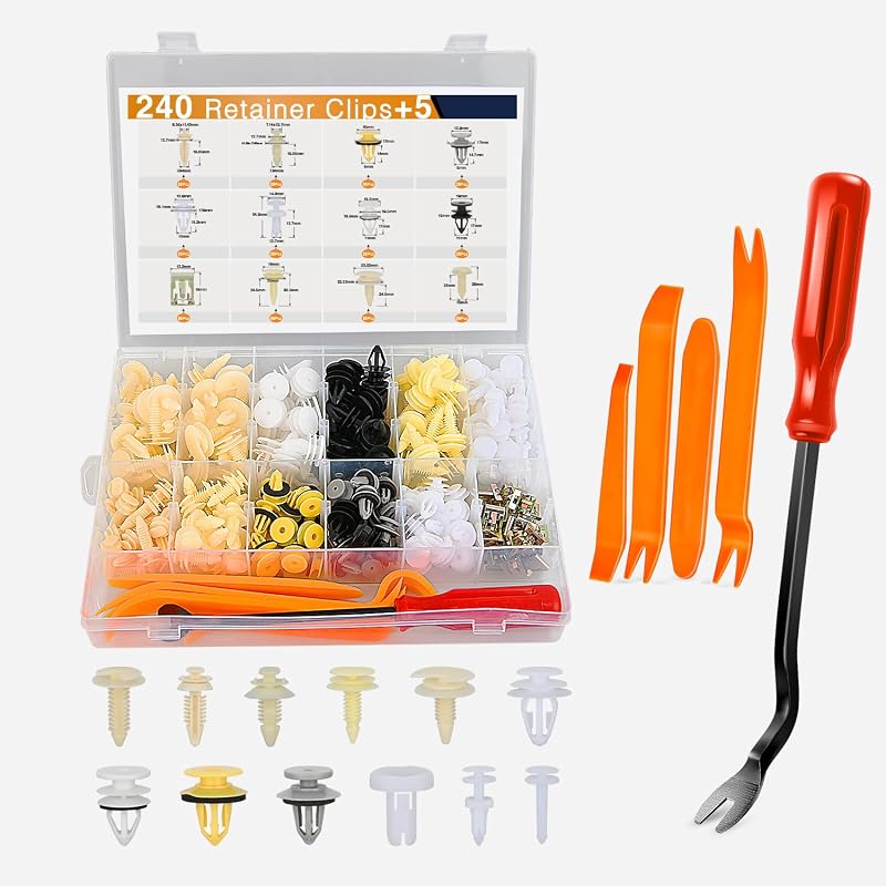 Kit de Presilhas de Acabamento Interno GOOACC para Portas, Porta-malas e Tampa Traseira Cadillac Chevrolet GMC – 245 peças