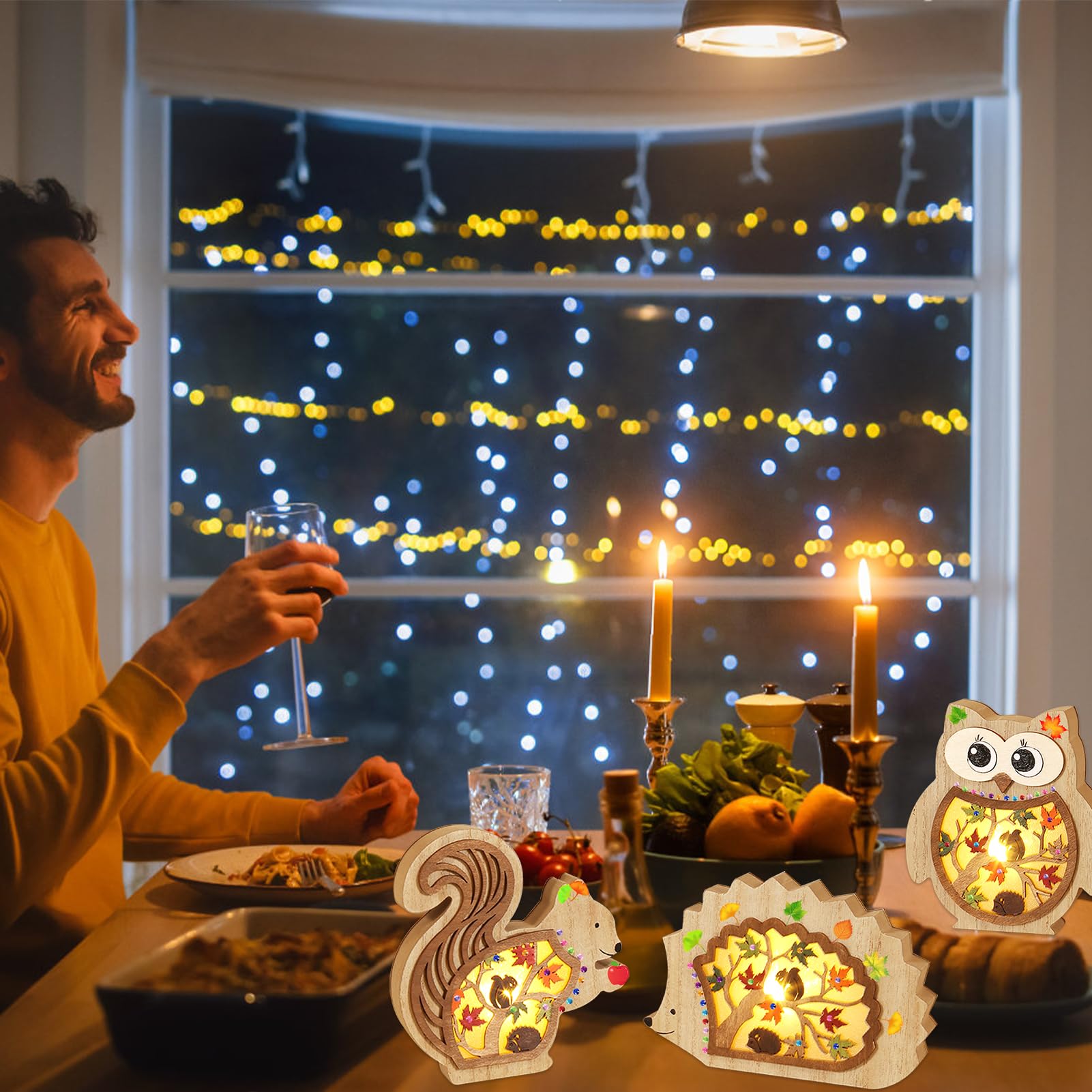 TOPJOWGA Uilen Knutselset Voor Kinderen – 227 Stuks – Hout, Markers, Glitter En Pompons – DIY Herfstdecoratie Voor Thuis Of Feestjes