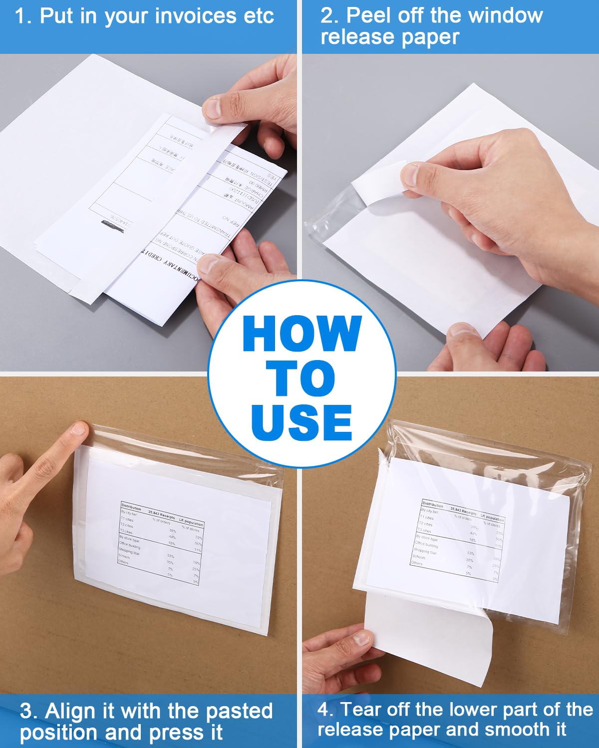 Buste Per Packing List 7.5x5.5 Pollici 100 Pezzi Buste Etichette Spedizione Trasparenti 7,5 X 5,5 Pollici - Confezione Da 100 Pezzi Porta Etichette Adesive - Foto 13