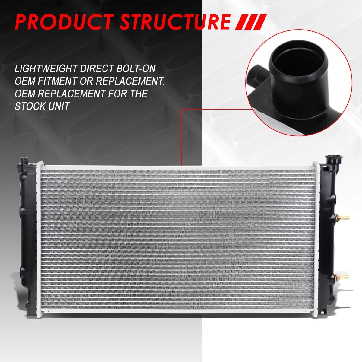 Auto Dynasty Radiator Compatible with 1990-1994 Subaru Legacy AT, DPI 1183 Factory Style 1-Row Cooling Radiator, Aluminum Core