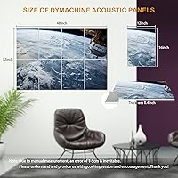 Vista 6 de Paneles de espuma a prueba de sonido para paredes, paquete de 8 paneles acústicos, paneles de pared insonorizados, 48 x 32 x 0.4 pulgadas, tablero