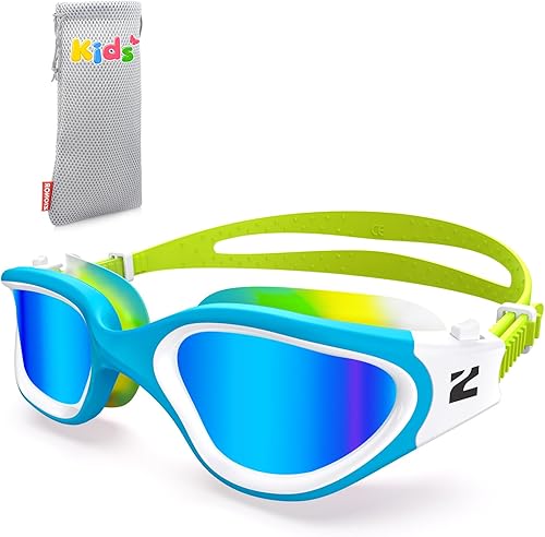 Miniatura 9 de ZIONOR G1MINI MIX - Gafas de natación para niños, con bloques de color, polarizados, sin fugas, antiniebla, para niños (3-14) N