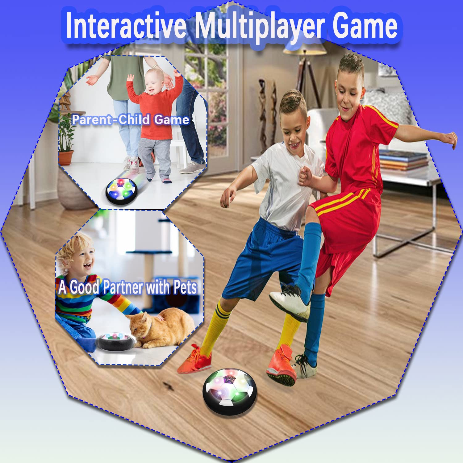 JRD&BS WINL Giocattoli daCalcio per Bambini Hover Football per Bambini, Palla Giocattolo per Bambini al Coperto,Il Miglior Regalo per Ragazzi E Ragazze di 3-8 Anni