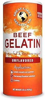 Great Lakes, Beef Gelatin, 16 Oz Can Kosher, Paleo-Friendly, Keto Certified, Gluten Free, Non-GMO