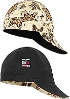 Vista 9 de BOCOMAL Gorro de Soldadura Resistente al Fuego CAT2 de Peso Medio con Estampado, Gorras de Soldador de 6 Paneles - Juego de 2