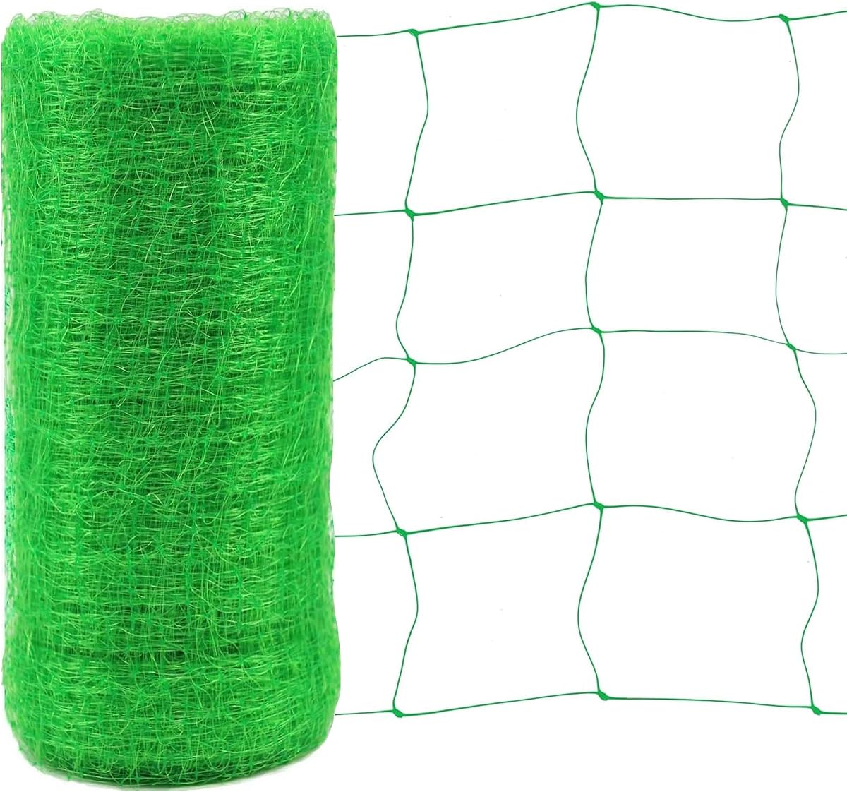 Toolazy Red de enrejado de 47 x 328 pies, color verde – Red de soporte para plantas de malla resistente de 6 pulgadas para verduras trepadoras, rollo de enrejado de jardín para tomate, pepino, guisante, vid, tienda de cultivo Scrog hidropónico