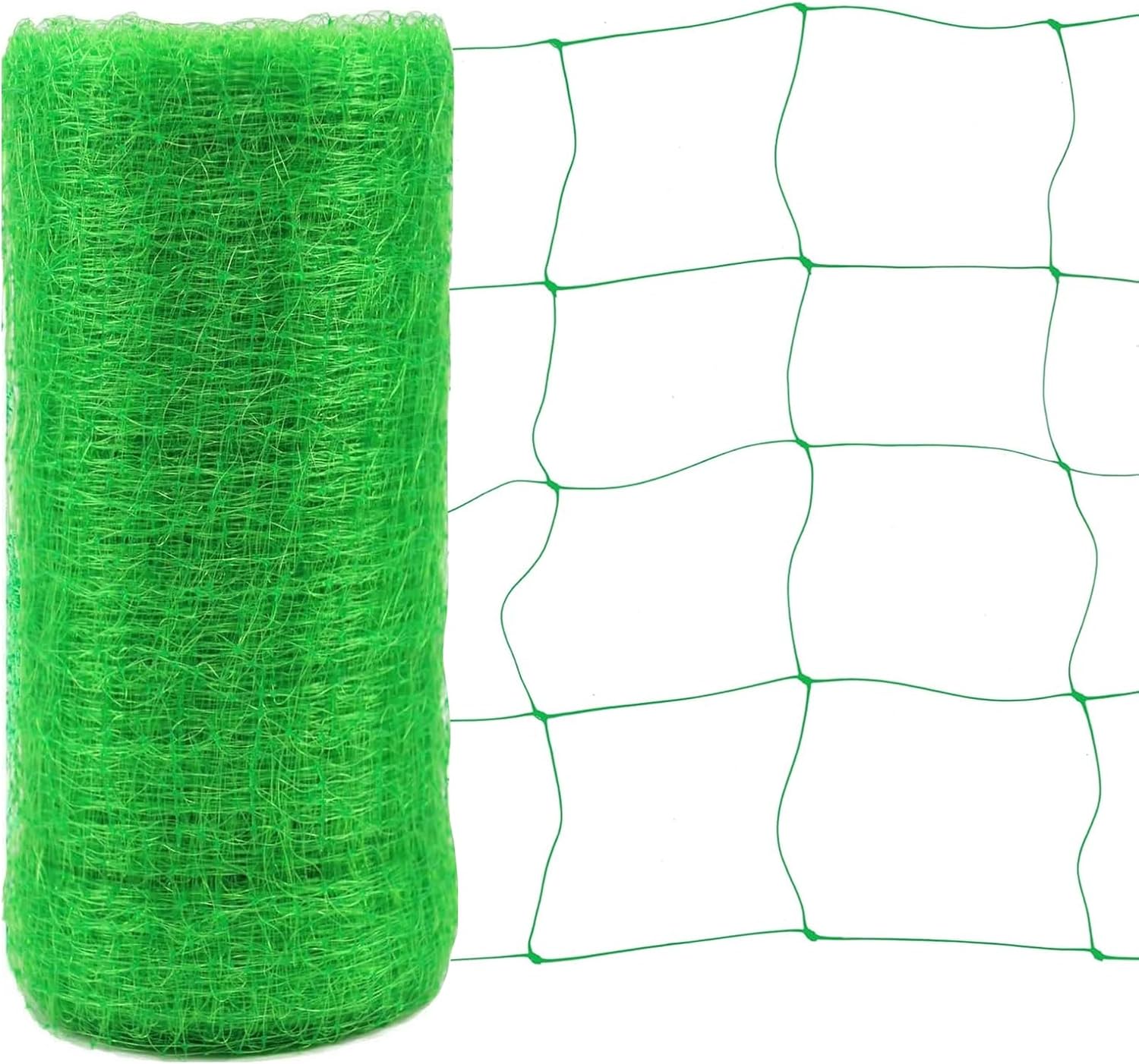 Toolazy Trellis Netting 79''x328', 6 Inch Mesh Heavy-Duty Plastic Green Garden Netting for Growing High Yield Tomatoes, Peas, Vine Climbing Plants Fruits Vegetable