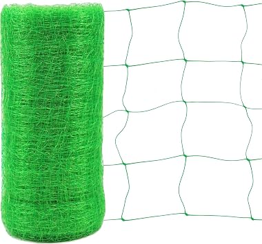 Toolazy Trellis Netting 47" x328 Green - Heavy Duty 6" Mesh Plant Support Net for Climbing Vegetables, Garden Trellis Roll for Tomato Cucumber Pea Bean Vine Grow Tent Scrog Hydroponic