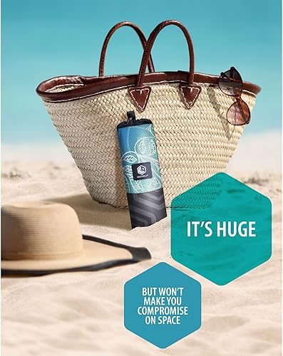 Miniatura 4 de VENTURE 4TH Toalla de playa de microfibra secado rápido, compacta, sin arena, absorbente, a prueba de arena y ligera, perfecta para camping, playa y