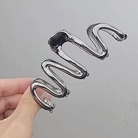 Vista 42 de Pinzas de pelo góticas de murciélago negro para mujeres y niñas, garra de pelo de murciélago gótico de aleación punk negra Y2K para decoraciones