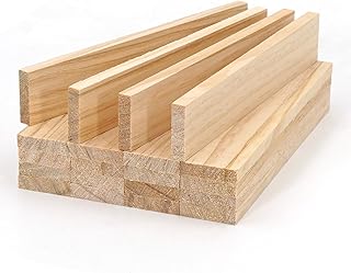Wood Strips Slats for Wall, Square Wooden Dowels for Crafts 1/4"x 1" x 6", 20 PCS Wood Trim Planks for Crafting, Unfinished Pine Wooden Sticks Lumber Pieces for Woodworking Models Making Dollhouses