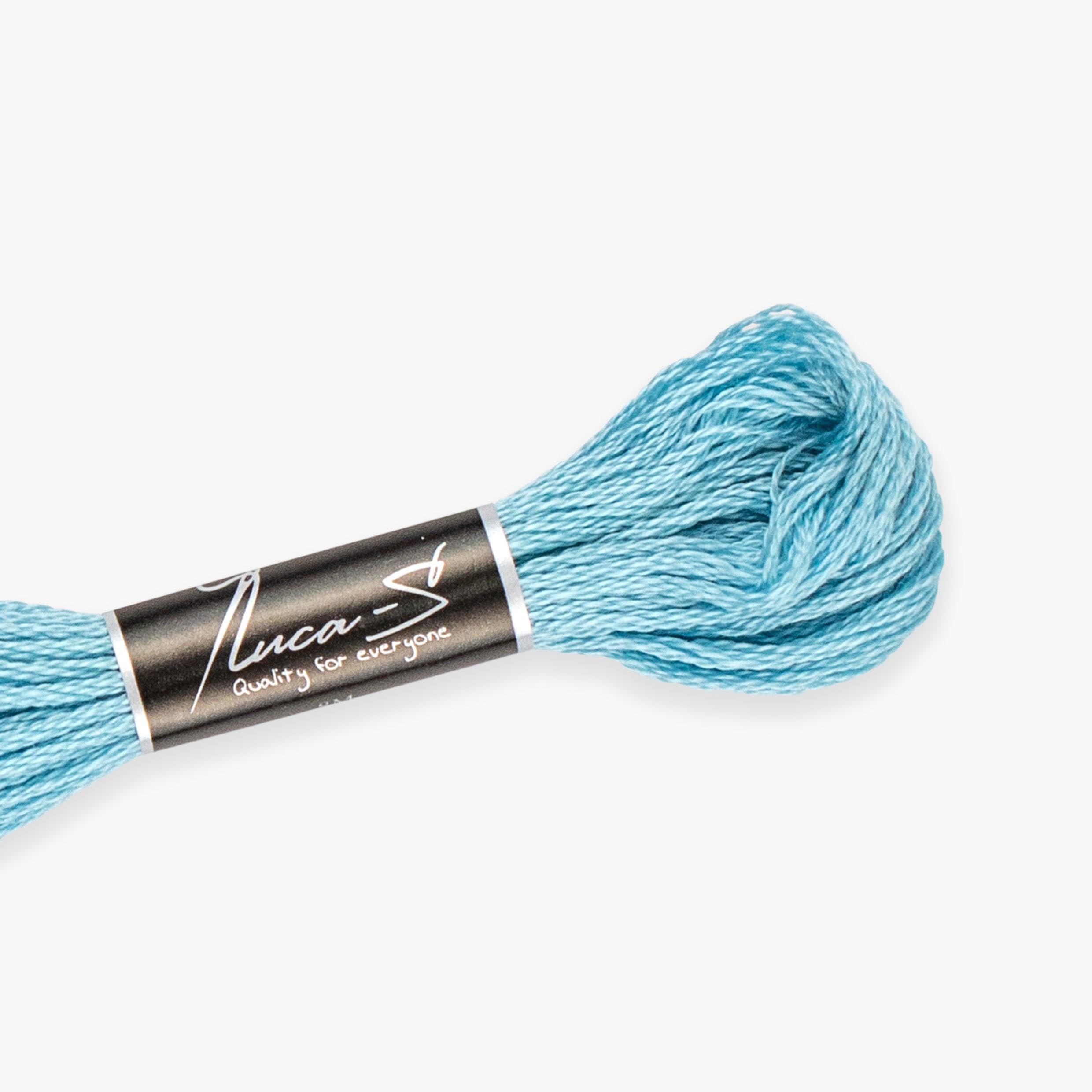 Premium Embroidery Thread Luca-S, 100% Giza Cotton, Oeko TEX Certified Stranded Cotton - 173 / DMC 3766 / Anchor 1038