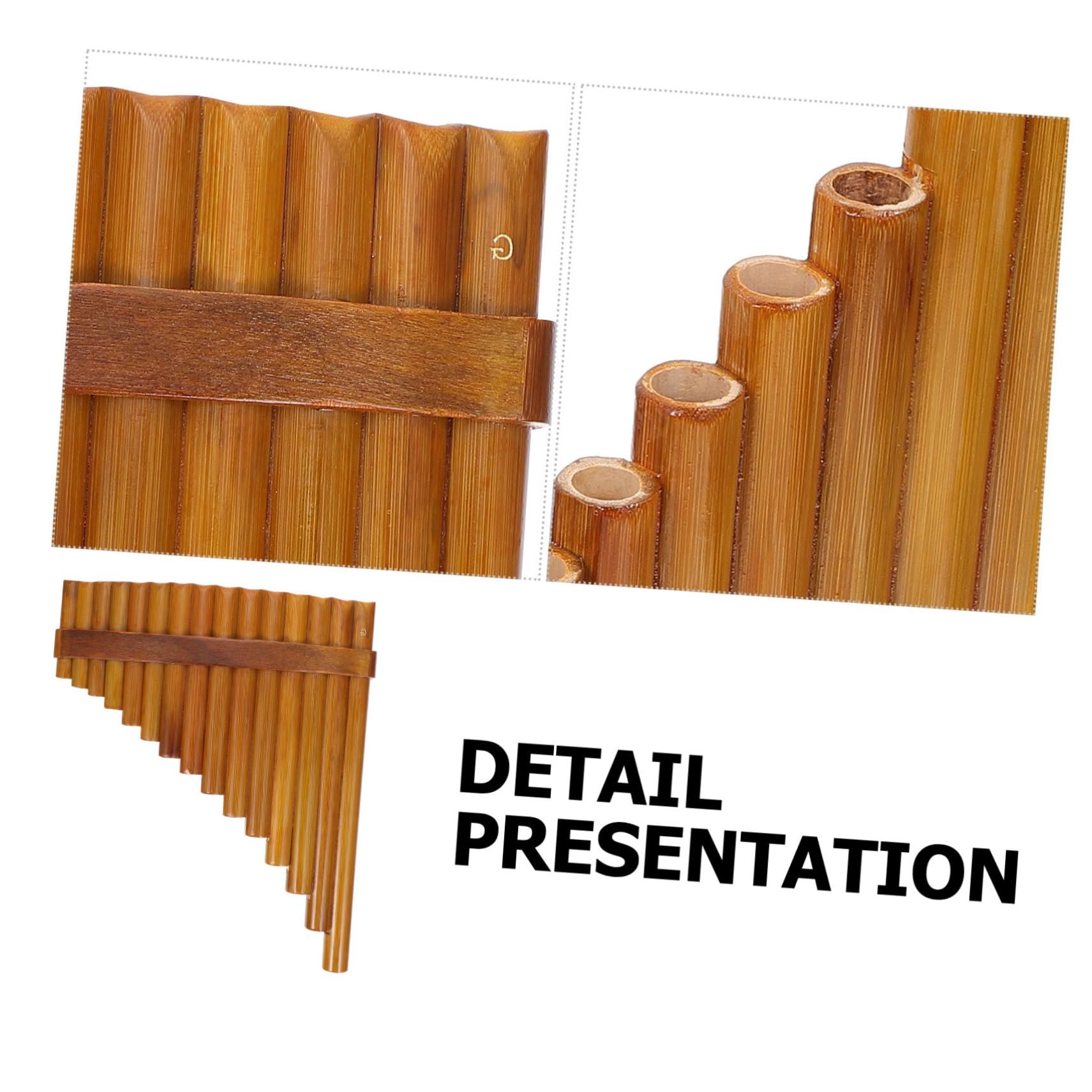 LIOOBO 1 Satz Professionelle Rohr Panflöte aus Holz für Anfänger Umweltfreundliches Material Eleganter für Schüler