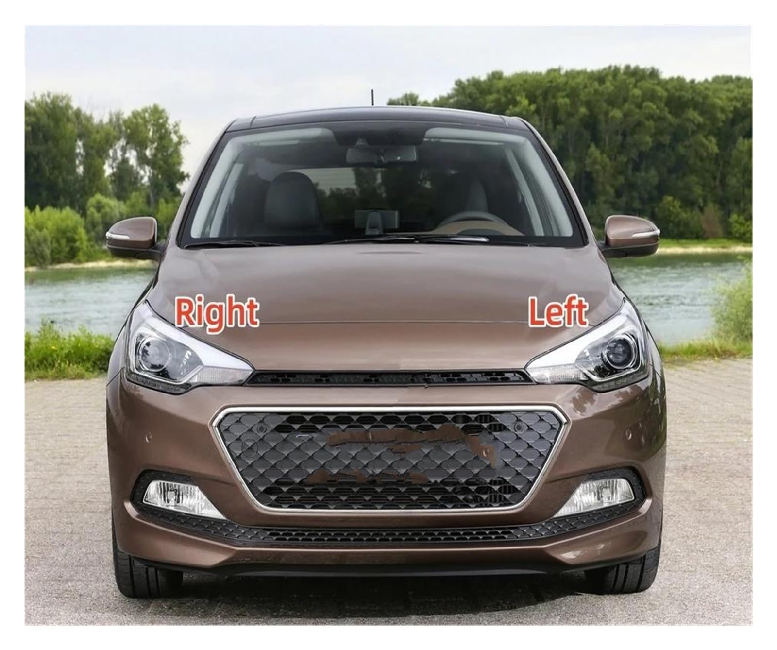 Fari Anteriori Auto Per Hyundai Per I20 2015 2016 Ricambi Per Interni Auto Copertura Antipolvere Per Fari Anti-UV E Anti-invecchiamento Copertura Faro Auto(Sinistra)