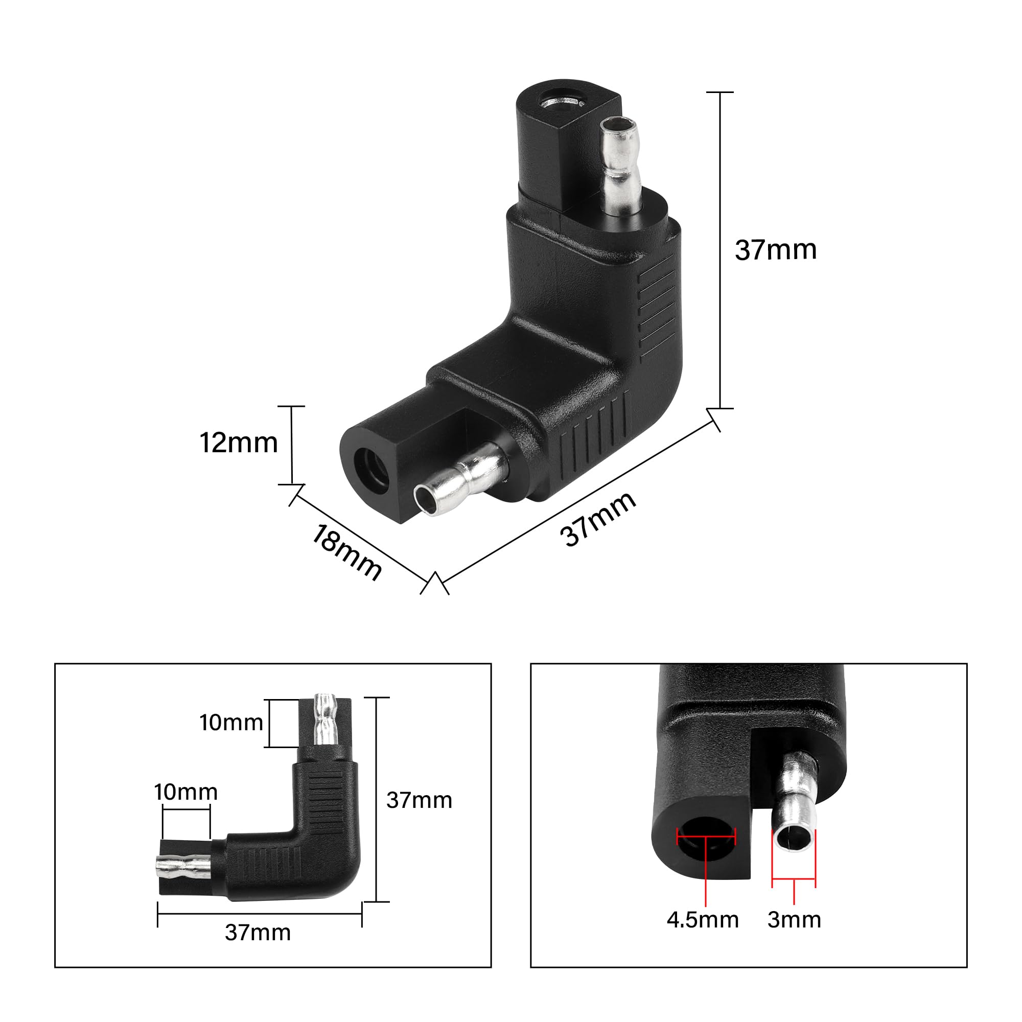 QIANRENON XT90 Maschio Fisso Montaggio Saldare Connettore Placcato oro XT90E-M Pannello Fissaggio Saldato Adattatore Fissabile XT90 Saldatura Spina 30A Coperchio Antipolver, per RC Modellismo,2Pcs