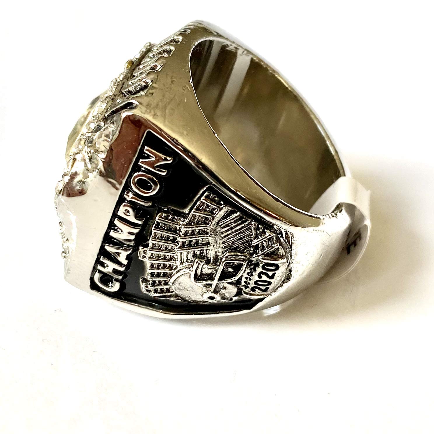 Legacy Rings 2020 Fantasy Football Championship Ring | with acrylic stand | Many Colors (Blue, 10)