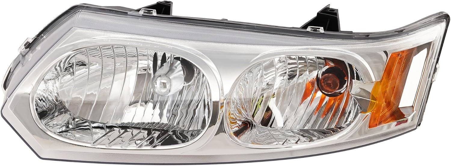 Compatible with 03-07 Ion 4-Door Sedan Front Headlight Headlamp Head Light Lamp with Bulb Left Driver Side