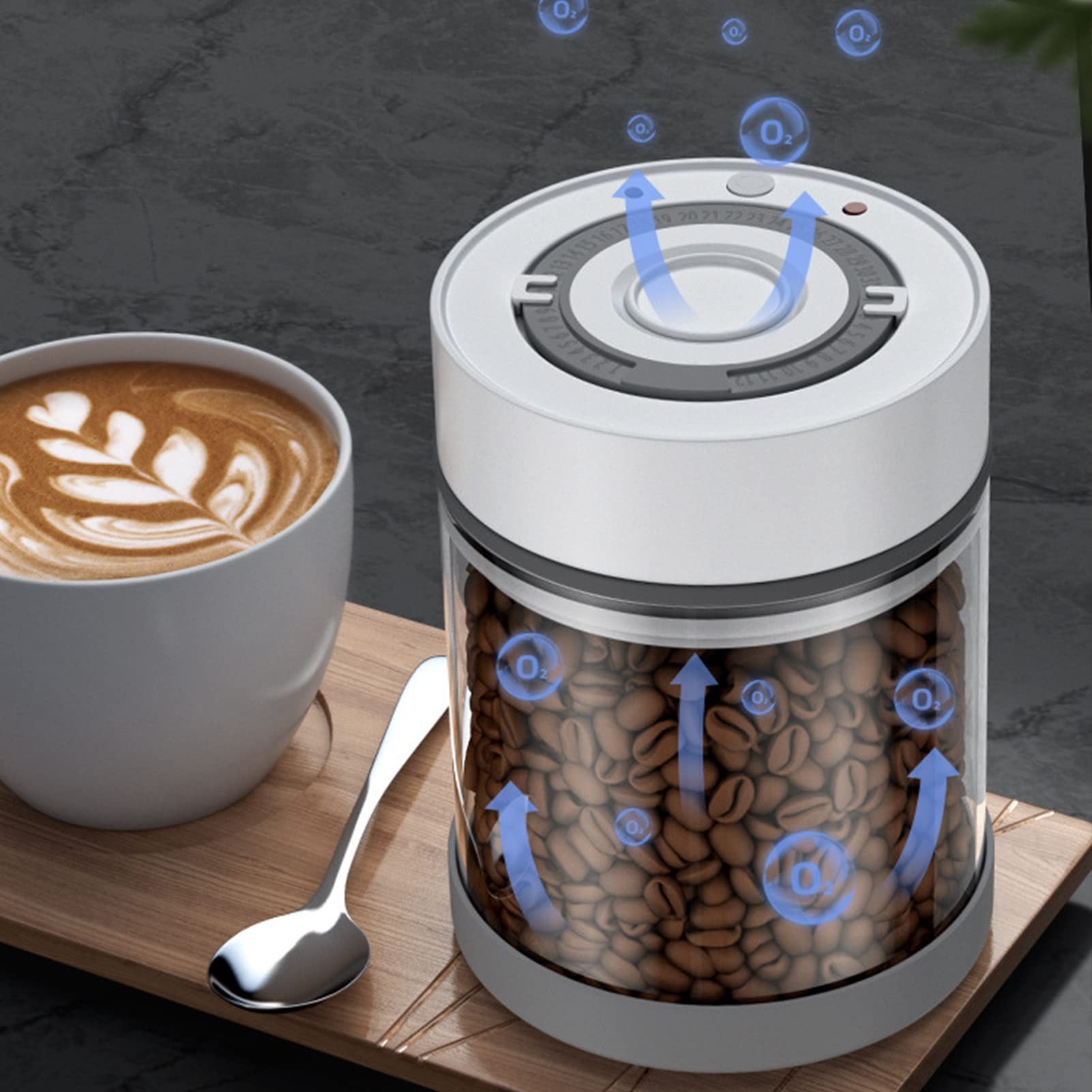 Worparsen Sealed Can Home Supplies Elektrische Vakuum Kaffee Bohnen Tee Luftdicht Jar Mehrzweck 950ml