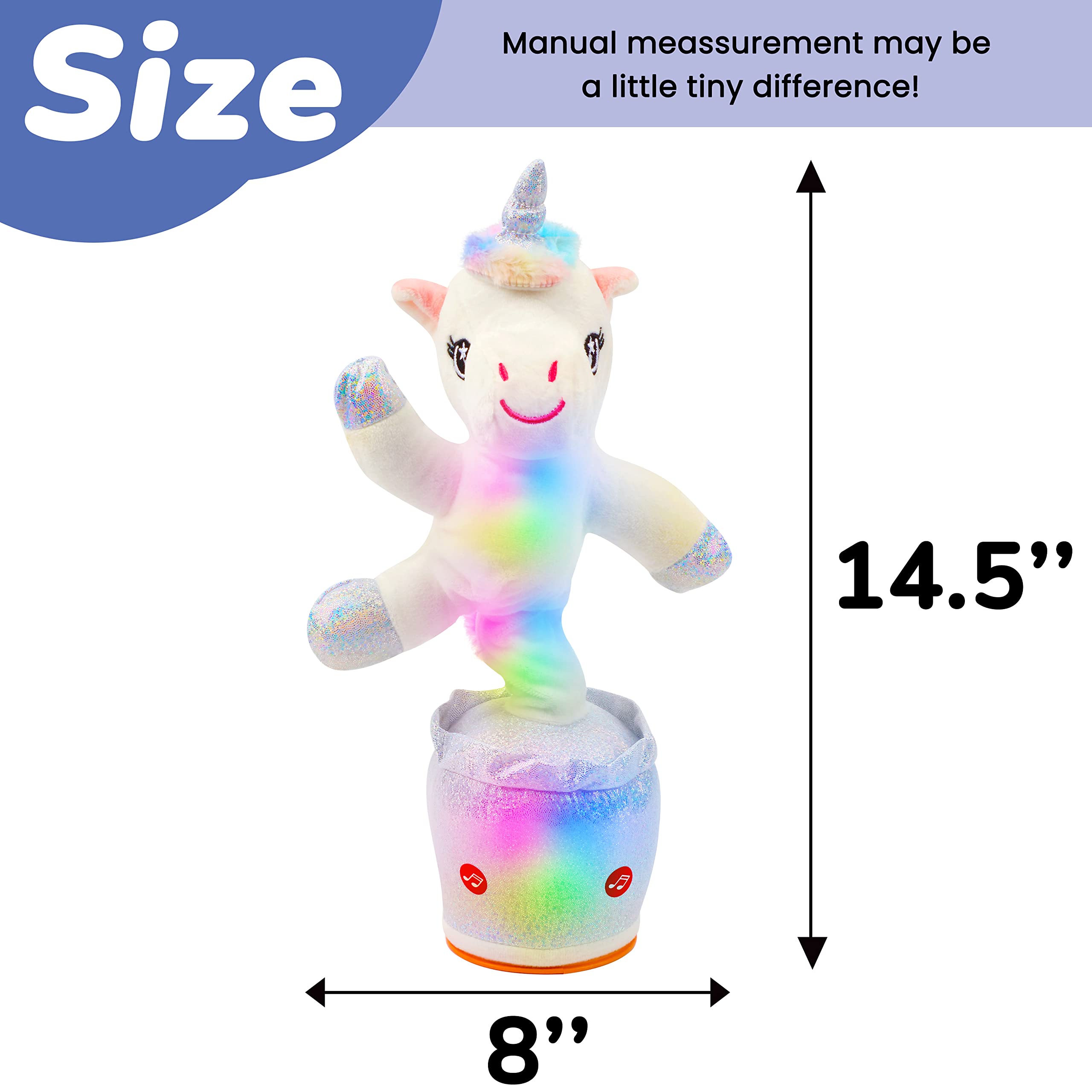 Talking Unicorn Toy - Repeats Your Words! -3 Talking Unicorn Toy - Repeats Your Words! -3