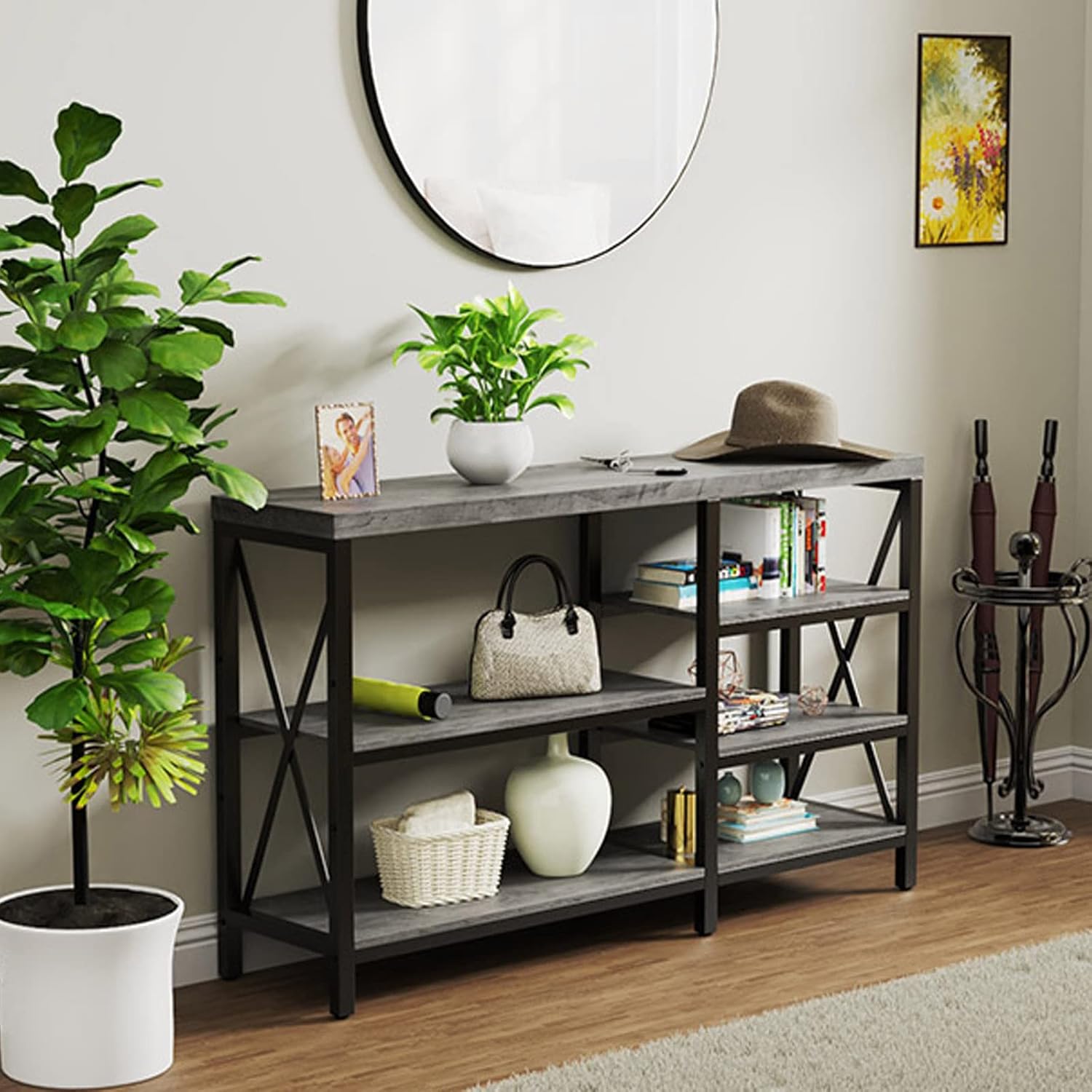Console Tables for Entryway, Entryway Table with Storage, Long Narrow Console Sofa