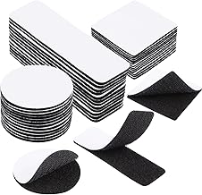 36 Stück Klettband Selbstklebend Extra Stark, 3 Stil Doppelseitiges Klettverschluss Selbstklebend Statt Bohren für Wände Boden Metalle Tür(Schwarz)