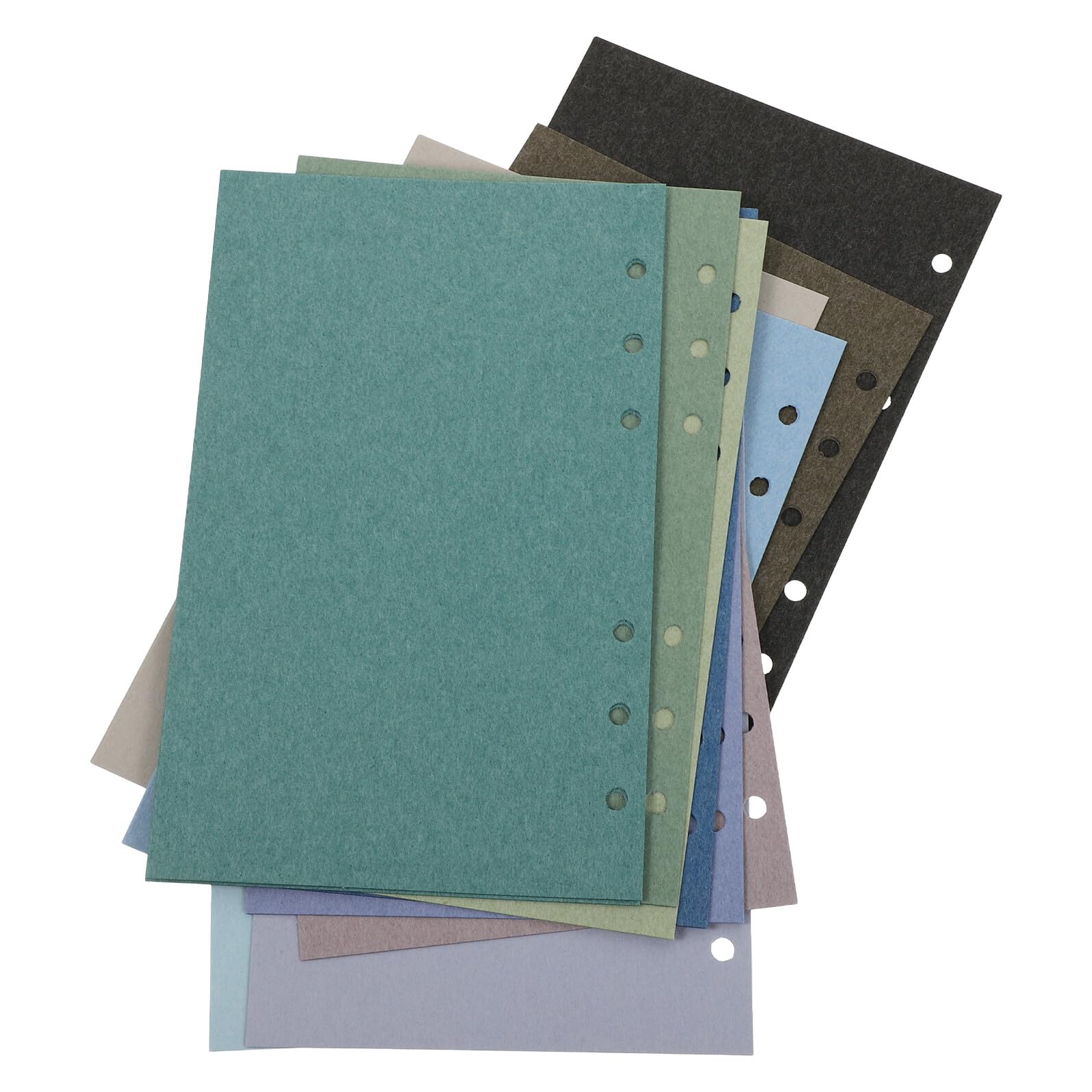 Recharges de Papier A6 à Feuilles Mobiles pour Classeur, 24 Feuilles en Papier Portable Perforations, pour Budget et Travail Couleur Aléatoire
