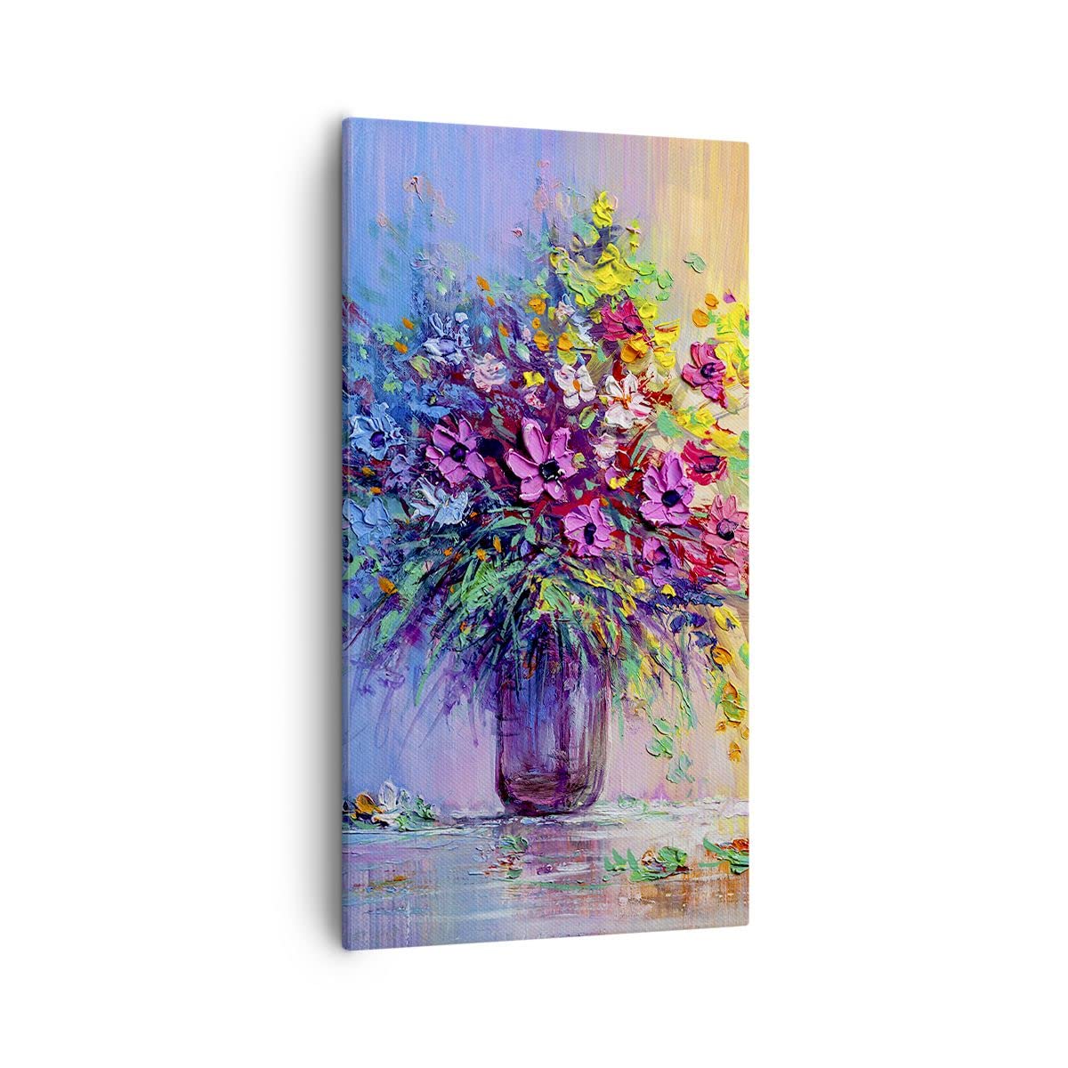 Lienzos decorativos 55x100cm Cuadro Sobre Lienzo Moderno Vertical jarrón flores Grande Dormitorio Cocina Cuadros Pared Imágenes Cuadros Decoracion Salon Wall Art Prints Decor Canvas PA55x100-4117