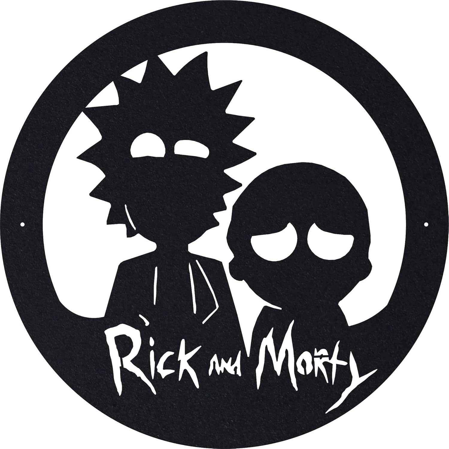 Rick y Morty Metal Wall Art 18 x 18 Negro Chile Ubuy
