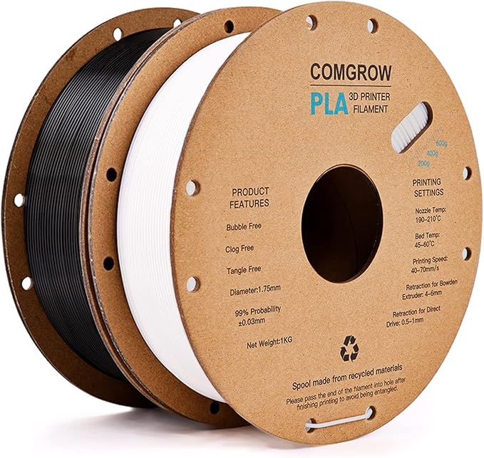 Comgrow PLA 3D Printer Filament, 3D Printer PLA Filament 1.75mm, Dimensional Accuracy...