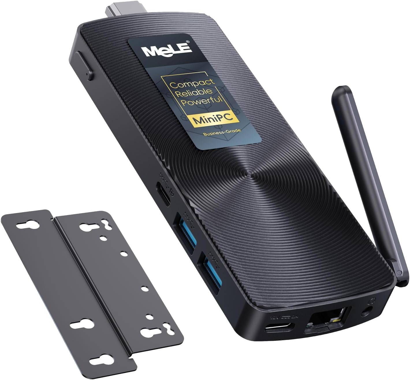 MeLE PCG02 Fanless Mini PC Stick Windows 11 Pro Celeron J4125 8G/128G Portable Computer Stick for Business & Home Video Support HDMI 4K 60Hz, BT4.2, 2.4G/5.8G Dual Band Wi-Fi, USB, Ethernet Port