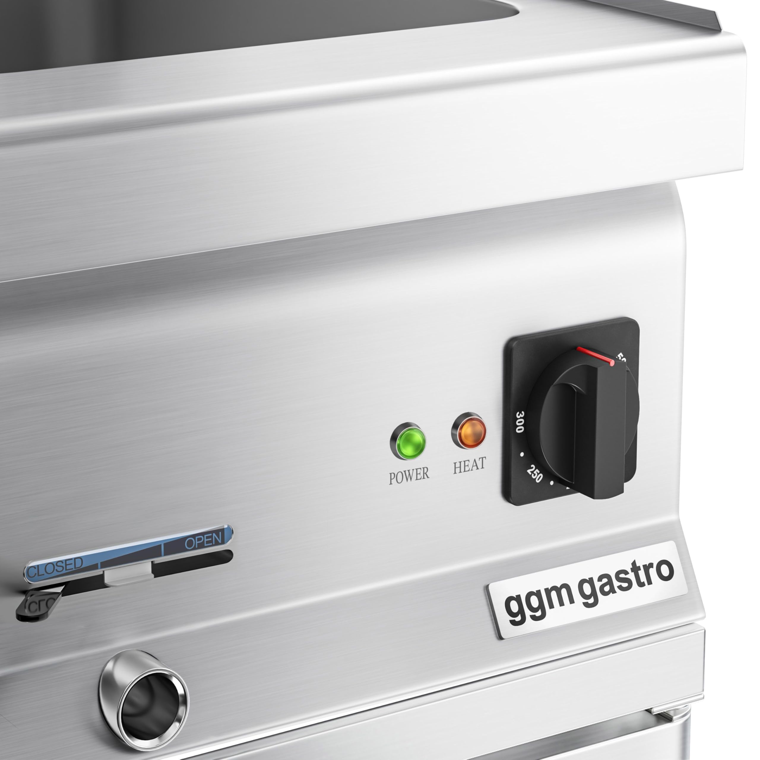 GGM Gastro | BMK400-E#UBK400-E | Elektro Bain-Marie - 1,2 kW - 1x GN 1/1 oder 2x GN 1/2 - inkl. Unterbau mit 1 Tür