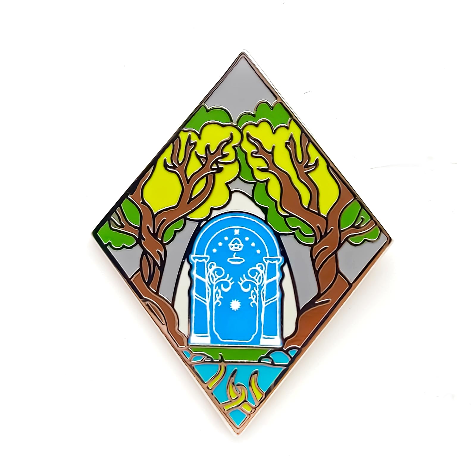 Fantastical Forest Gate Badge Pin - Cooperation Series - Enamel Lapel Pin - Plated Badge for Clothing, Bags, and Lanyards