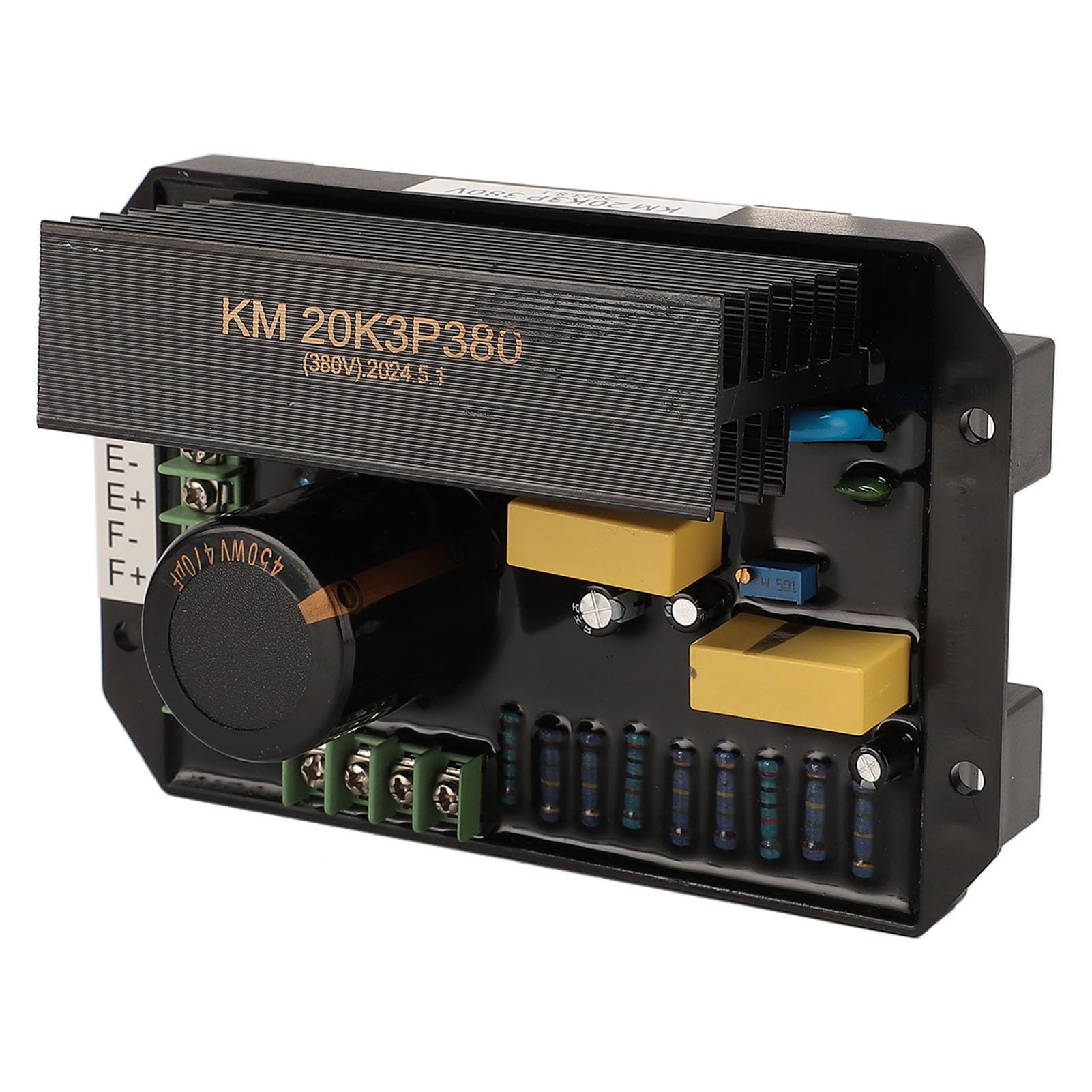 Regulador de Voltaje del Generador de Gasolina Estabilizador de Voltaje Estable y Eficiente para Generador de Gasolina ABS Hierro Aluminio 380V, para Varios Dispositivos Electrónicos
